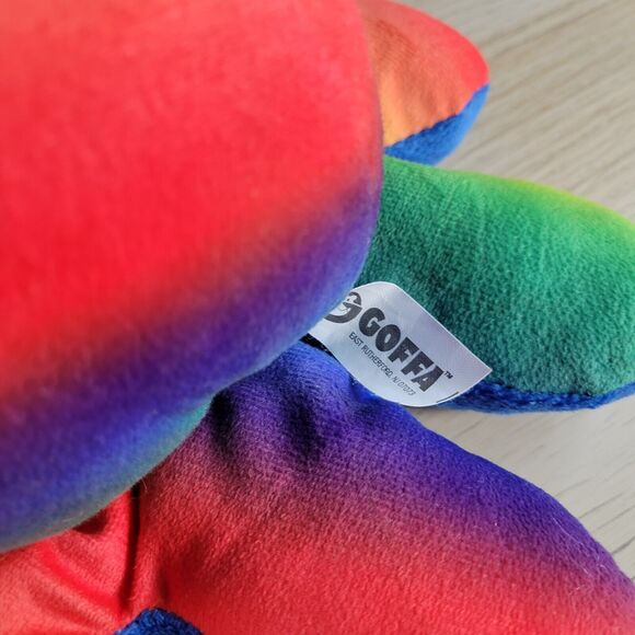 Goffa Rainbow Octopus Plush Stuffed Animal 11" Happy Colorful Soft Cuddle Toy - Picture 3 of 6
